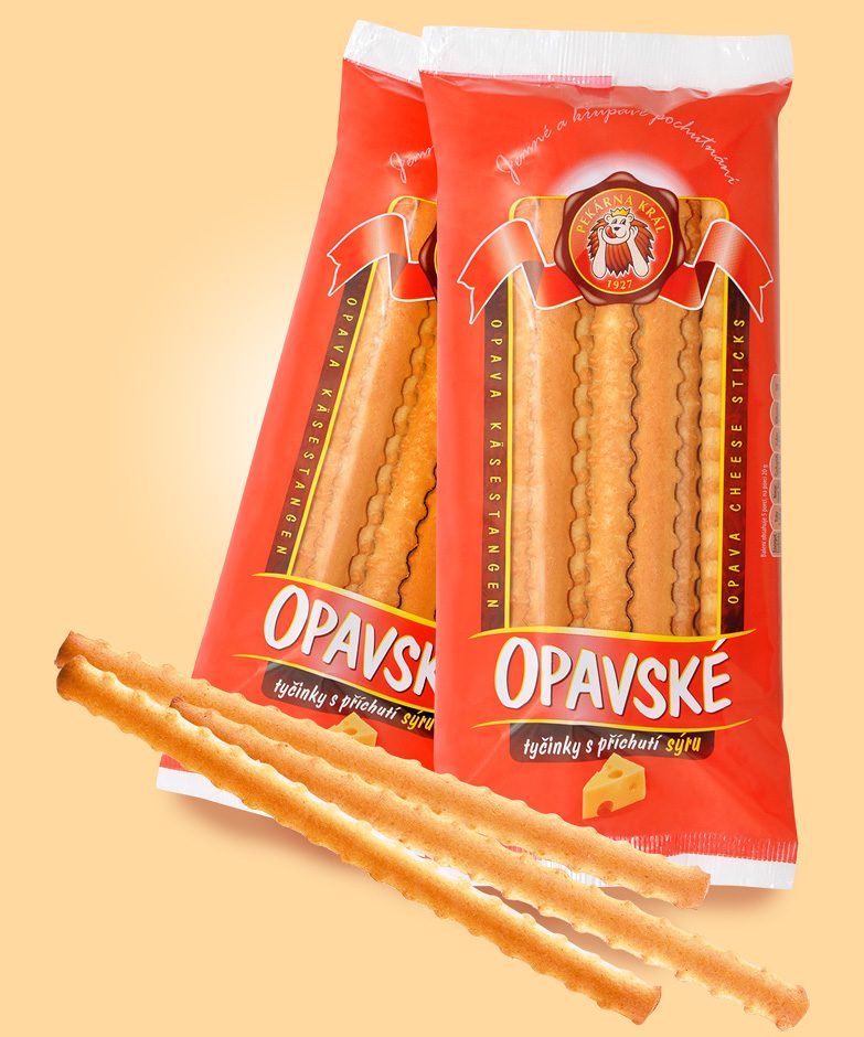 Opavské tyčinky s příchutí sýru